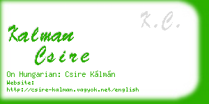 kalman csire business card