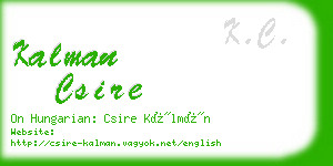 kalman csire business card